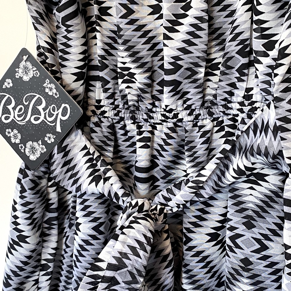 BEBOP spaghetti strap grey black chiffon dress med - Picture 5 of 9